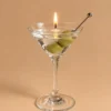 Realistic Martini Cocktail Candle
