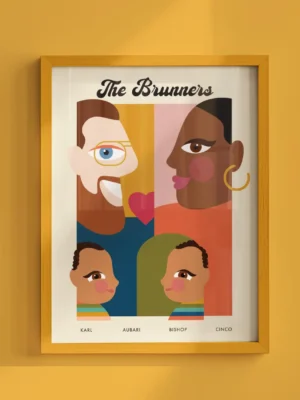 Whimsical Family Portrait Art